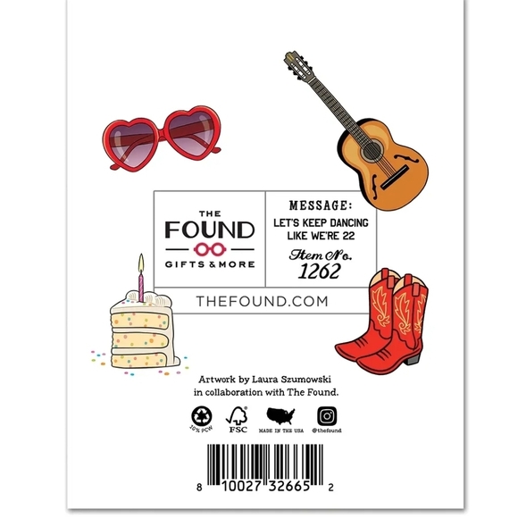 Stylish Graphic Art Print - Happy Birthday Taylor S. Design Card - Picture 3 of 3